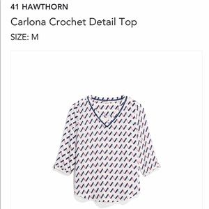 41 Hawthorn Carlona Crochet Detail Top Sz M